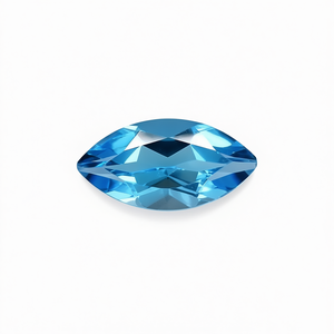 Piedra preciosa suelta de aguamarina natural con corte marquesa, color azul, para la elaboración de joyas. - Product Image 6