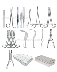 Juego de Instrumentos Quirúrgicos de Acero Inoxidable Surtechs Clase I para Resección Abdominal y Perineal, Certificado CE ISO13485 1 - Product Image 1