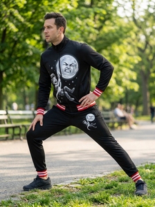 Conjunto Deportivo para Hombre, Sudadera con Cremallera Completa y Pantalones Jogger con Estampado Gráfico, Felpa Cálida, Informal, Personalizado, Dos Piezas, Ropa Urbana - Product Image 6