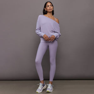 Sudadera de Invierno para Mujer, Talla Grande, con Logotipo Personalizado, de Poliéster/Algodón Súper Suave, Hombros Descubiertos, Sexy, para Club, Ajuste Holgado, Color Liso - Product Image 5