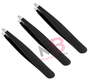 Pince à épiler de précision en acier inoxydable personnalisée à pointe inclinée pour sourcils, poils incarnés, points noirs et élimination des éclats cutanés - Product Image 4