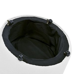 Sedia girevole imbottita in velluto per soggiorno con bottoni con ruote mobili e 3 cuscini inclusi - Product Image 2