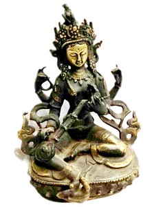 Estatua de Dioses y Diosaesculpidos en Bronce, Figura Religiosa Hecha a Mano en Nepal para Decoración del Hogar y la Oficina - Product Image 3