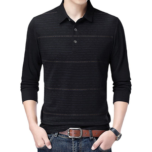High Quality Men's Long Sleeves Polo Shirt Custom Logo Sublimation Cotton <b>Canvas</b> Solid Quick Dry for Shirt Golf Wear Collared - Product Image 1