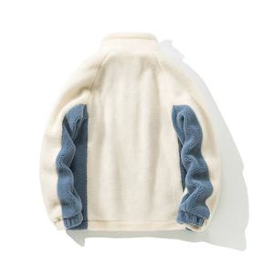 Chaqueta de calle de lana Polar Sherpa para hombre hecha a medida 2024, estilo callejero, soporte con cremallera, revestimiento fino de invierno - Product Image 2