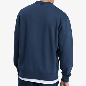 Sweat-shirt à col rond pour homme, couleur unie, décontracté, léger, uni, de haute qualité, logo personnalisé, sweat-shirt OEM pour homme - Product Image 3