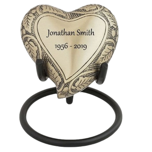 Engraved Funeral Memorial Cremation Urns Heart Shape Mini <b>Keepsake</b> Urns for Human <b>Pet</b> <b>Ashes</b> Best Price Funeral Urns - Product Image 5