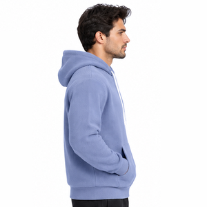 Sweat à capuche personnalisé pour homme en maille gaufrée, pull décontracté et tendance à manches longues, streetwear, vente en gros usine - Product Image 2