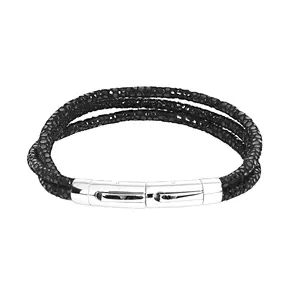 Nova Marca Impresso Suede Leather Bracelet Cord Charm Bracelets para Mulheres Homens Jóias Presentes