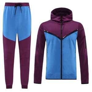 2023 Full Zip Up Hoodies Hombres Tech Fleece Stripe Jogger Sweatsuit Hombres Nylon Chándal - Product Image 5