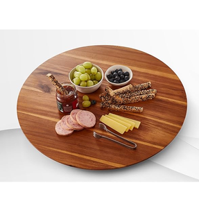 Plateau tournant en bois pour cuisine, rangement pratique pour la maison, les hôtels et les bars, idéal pour servir des salades et des desserts - Product Image 6