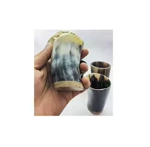 Eco-Friendly Horn Shot Glass with <b>Lid</b> for Beer & Wine Drinking Hotel Use Custom Logo & <b>Design</b> <b>by</b> MULTI CRAFT - Product Image 2