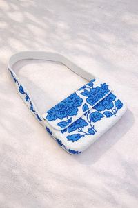 Bolso de mano hecho a mano con cuentas de cítricos – Bolso de hombro de verano con estampado de frutas blancas - Product Image 3