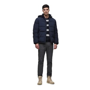 Good Quality Winter Warm Thicken Solid Men's Hooded <b>Parkas</b> Casual Male Slim Zipper Pocket Down Puffer <b>Jackets</b> - Product Image 3