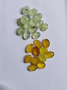 พลอยสีเหลืองธรรมชาติทรงรีแบบคาโบชอง หินหลวมขัดเงาสำหรับทำเครื่องประดับ - Product Image 4