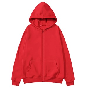 High Street <b>Hoodie</b> Unisex Solid Color <b>Zip</b> Long Sleeve Loose Jacket Casual Hooded Sweatshirt <b>Y2K</b> Fashion Autumn 100% Cotton - Product Image 1