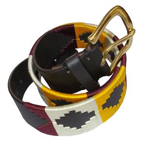 Ceinture Polo Homme Personnalisée en Cuir Véritable Faite à la Main, Ceinture Gaucho Brodé en Cuir de Vachette, Vente en Gros Direct Usine Sacs et Étuis LPB-0109 - Product Image 3