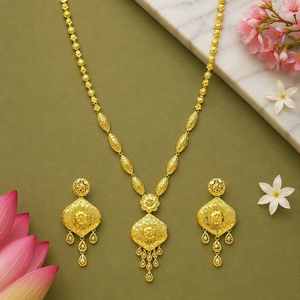 สร้อยคอแฟชั่นขายส่ง ทอง 14K 18K 24K ชุบทองไมครอน ดีไซน์ตุรกี ชุดจี้พร้อมสร้อย สไตล์ดูไบแบบดั้งเดิม - Product Image 3