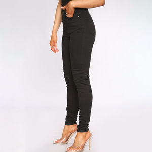 กางเกงยีนส์ผ้ายืดทรงสกินนี่สำหรับผู้หญิง OEM คุณภาพดีที่สุด กางเกงยีนส์ขายส่งสำหรับผู้หญิง ODM - Product Image 3
