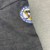 T-shirt tricoté pour homme en polyester/coton épais de haute qualité, coupe droite, épaules tombantes, design personnalisé vieilli, délavage acide
