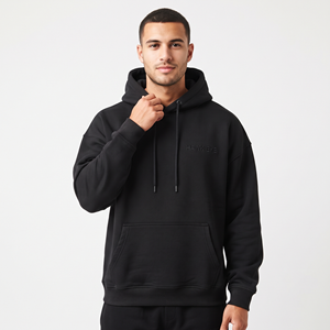 Sweat-shirt à capuche pour homme en coton de haute qualité, surdimensionné, décontracté, confortable, avec cordon de serrage, impression de logo personnalisée - Product Image 3