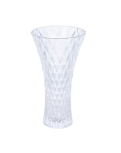 Crystal Tabletop <b>Vase</b> With Diamond Cut Pattern Modern Design Unique Style - Product Image 2