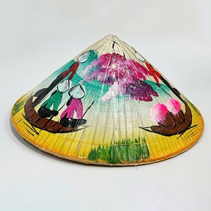Vietnam crafts natural bamboo frame <b>hat</b> hand-painted non la wholesale supply other <b>hats</b> & <b>caps</b> - Product Image 6