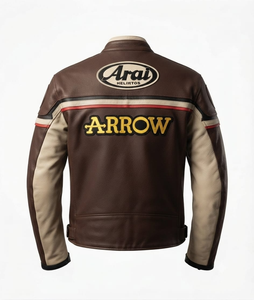 Men's Genuine Cowhide Leather <b>Racing</b> <b>Jacket</b>/Chaquetta Premium Motorbike Riding Gear for <b>Racing</b> with Hump Made To Measure CE - Product Image 2