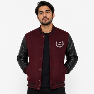 Chaqueta Varsity Contemporánea, Ropa Exterior Informal y Cómoda con Silueta Moderna, Tela Resistente, Diseño Personalizado - Product Image 1