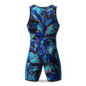 Custom High Quality Stretch Breathable Wrestling Singlet Men OEM ODM Custom Logo Sportswear Gym Training Compression Workout - Product Image 5