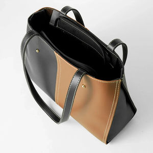 Nouveau sac fourre-tout pour femme en cuir véritable, personnalisable avec logo imprimé, sacs à main en cuir de vachette et PU pour filles et femmes - Product Image 3