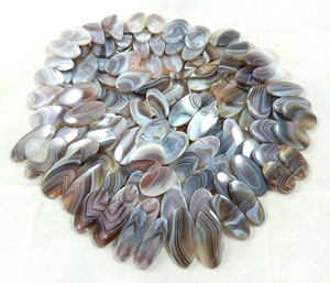 Vente en gros Agate du Botswana Paire Cabochon Pierre Semi Précieuse Naturelle pour la Fabrication de Bijoux Pierre Précieuse de Guérison pour la Fabrication de Bijoux Lot - Product Image 2