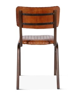 Modern Brown <b>Velvet</b> Upholstered <b>Dining</b> <b>Chair</b> with Vertical Channel Backrest <b>Black</b> Metal Legs Armless Padded Seat for <b>Dining</b> Room - Product Image 4