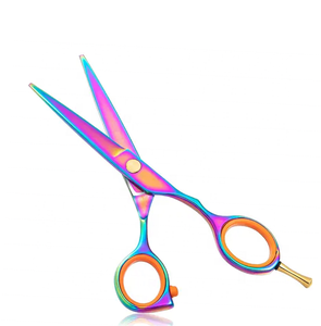Ciseaux de coiffure professionnels en cobalt rose doré du Japon, ciseaux de barbier, ciseaux de coupe de cheveux, outils de coupe de cheveux couleur arc-en-ciel - Product Image 2
