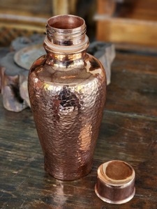 Bouteille d'eau en cuivre finition mate, bouteille d'eau en cuivre non brillante, bouteille d'eau en cuivre couleur unie, bouteille en cuivre personnalisée d'usine - Product Image 2