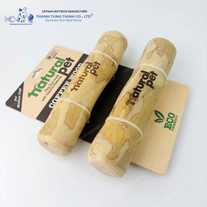 ของเล่นไม้กาแฟธรรมชาติสำหรับสุนัขพันธุ์ใหญ่ เป็นมิตรกับสิ่งแวดล้อม ทนทาน ใช้ได้ภายในบ้าน สีพื้นเรียบง่าย ผลิตในเวียดนาม - Product Image 5