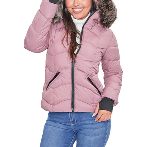 Chaqueta Acolchada Ligera con Capucha para Mujer, Chaqueta Acolchada Profesional para Senderismo, Chaqueta Acolchada de Invierno para Uso Diario - Product Image 1