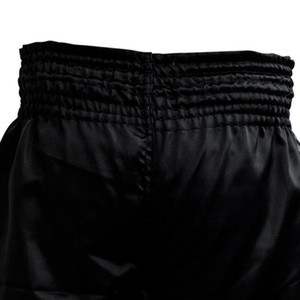 Pantalones Cortos de Boxeo de Seda Negros para Mujer, Corte Holgado, Elásticos, Ropa de Artes Marciales, Talla Adulto - Product Image 3