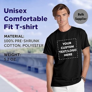 Men's Black Custom Printed T-<b>Shirt</b> Short Sleeve Casual Cotton Summer Wear Front Logo Design - Product Image 4