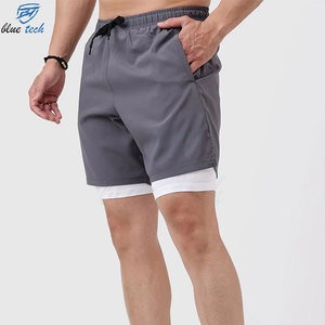 Men Workout <b>Shorts</b> Polyester Spandex Gym Training <b>Shorts</b> Breathable Running Fitness <b>Shorts</b> With Drawstring And Side Pockets - Product Image 1