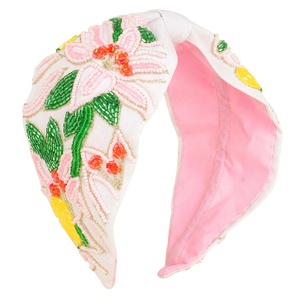 Bandeau de cheveux multicolore de haute qualité 2022 fait à la main pour femmes et enfants, bandeau de tête brodé avec perles Design mauvais œil - Product Image 5