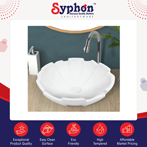 Lavabo de table en céramique blanche de style moderne et luxueux, certifié CE et ISO, pour hôtel, maison et usage commercial - Product Image 2