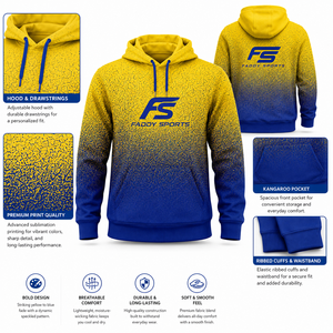 Sudadera Deportiva Personalizada con Sublimación para Hombre, Sudadera con Capucha Degradado Azul y Amarillo, Transpirable, para Gimnasio, Fitness y Entrenamiento - Product Image 4