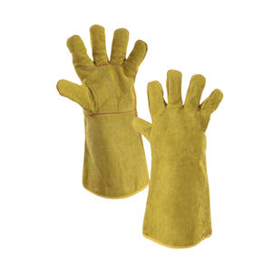 ถุงมือเชื่อมแบบหนัง รุ่นใหม่ล่าสุด แห้งเร็ว ทนความร้อนและไฟ สำหรับงานเชื่อมและงานปิ้งย่าง - Product Image 1