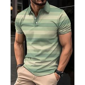 Camiseta Polo de Manga Corta para Hombre, Talla Grande, de Alta Calidad, con Ribete Blanco y Bordado Dorado, Estampada, Casual, de Verano, 2026 - Product Image 3