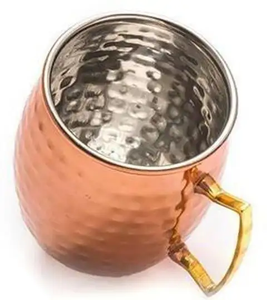 Taza Moscow Mule FAIZA CRAFT Ecológica de 500 ml, Diseño Clásico Martillado en Cobre, Superficie Pulida, Juego de Regalo para Restaurantes - Product Image 3
