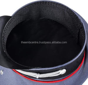 Gorras bordadas a mano de plata personalizadas, gorra de uniforme personalizada de Pakistán, sombreros y gorras - Product Image 4