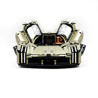 GULY 10626 1:8 Voiture de sport technique X Super Hypercar, briques de construction, 3728 pièces, plastique ABS, jouet à assembler DIY alimenté par batterie