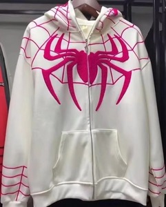 Sweat à capuche Spider de haute qualité pour hommes, style streetwear, imprimé vintage, avec fermeture éclair, essentiel pour couples et femmes - Product Image 2