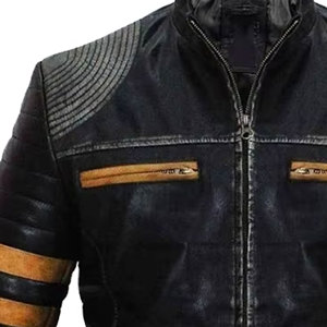 Blazer de Traje para Hombre, Corte Slim Fit, para Exteriores y Negocios, Chaqueta Formal con Revestimiento de Cuero Genuino, Resistente al Viento y al Agua, para el Trabajo en Invierno - Product Image 4